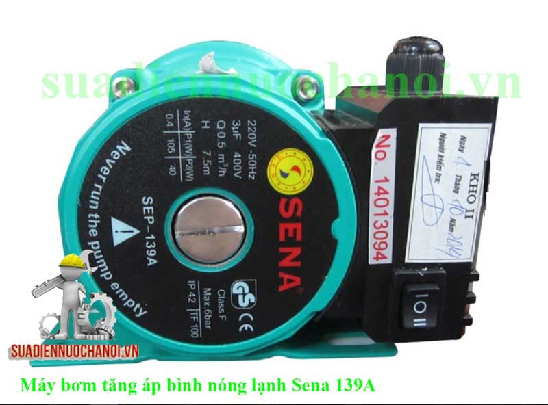 Máy bơm nước tăng áp bình nóng lạnh Sena 139A