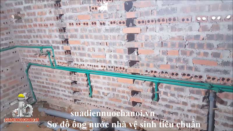 Sơ đồ ống nước nhà vệ sinh tiêu chuẩn
