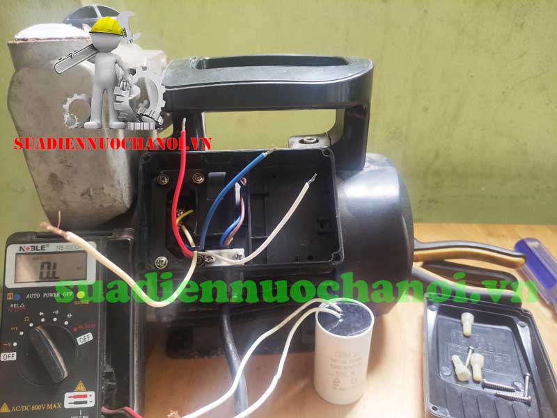 Cách đấu tụ điện máy bơm nước 1 pha