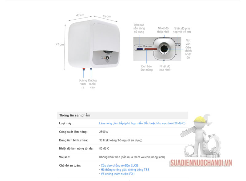 chọn dây dẫn điện cho bình nóng lạnh