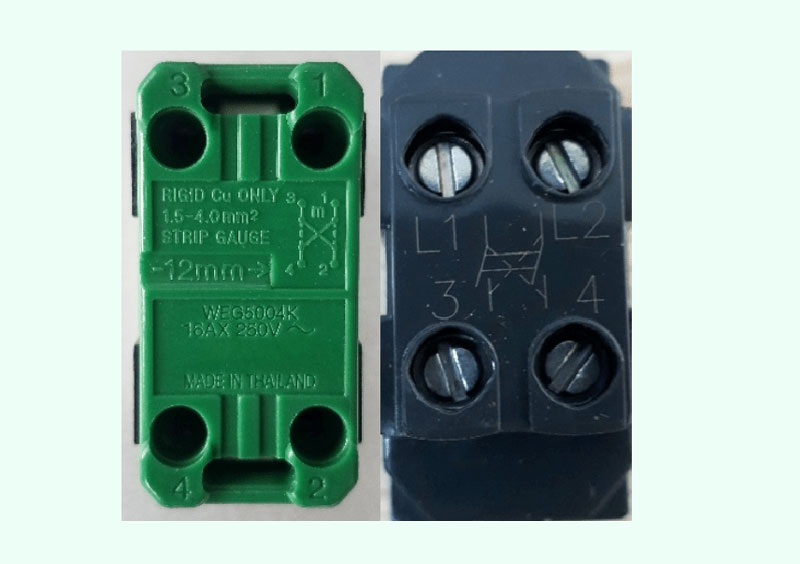 Ký hiệu công tắc đảo chiều 4 cực
