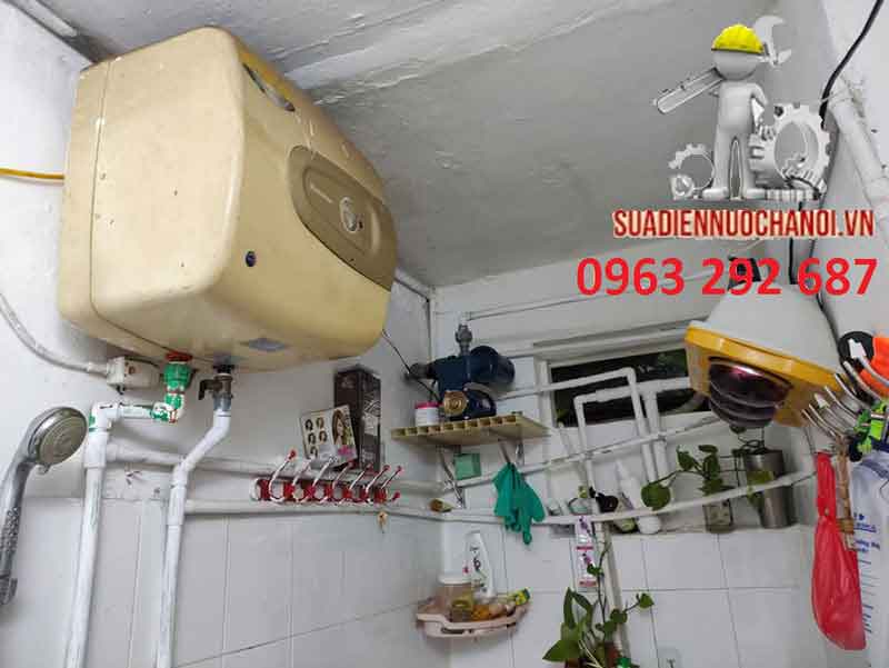 Lắp máy bơm tang áp cho bình nóng lạnh