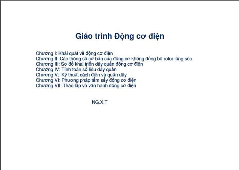 sách tài liệu quấn dộng cơ diện